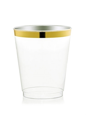 2.5 oz. Gold Rim Cups by Gold Settings - 14 per Pack