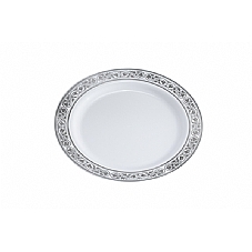 Royalty 10" White Disposable Plastic China Plate