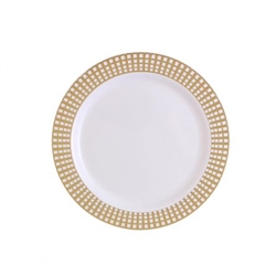 7.5" Gold Signature Collection High quality Gold Plastic Plates 10 count