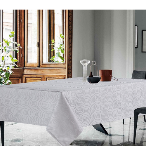 Saratoga Silver Motion  - Luxury Table Covers