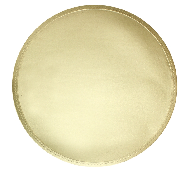 Shiny Golden Round Charger - Set of 2