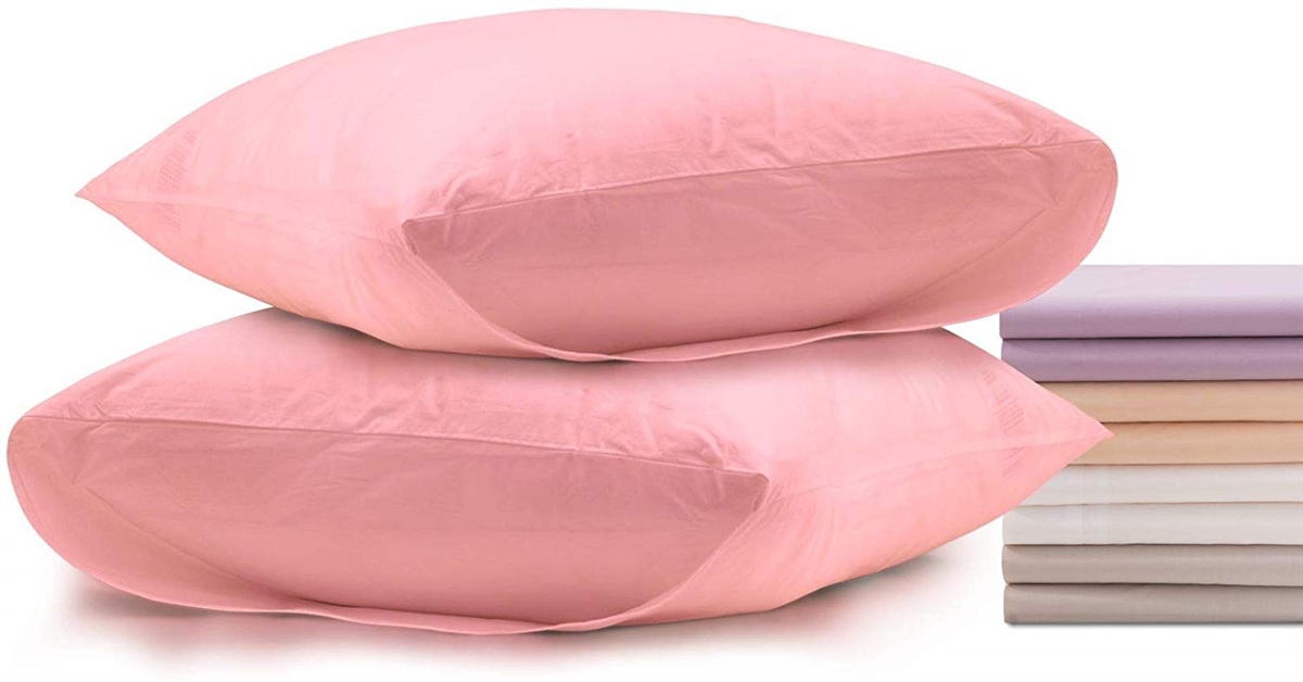 Superior Linen Set of 2 Pillow Envelopes in Pink