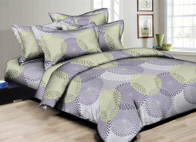 Better Bed Collection: Dotted Circles 8PC Twin Bedding Set