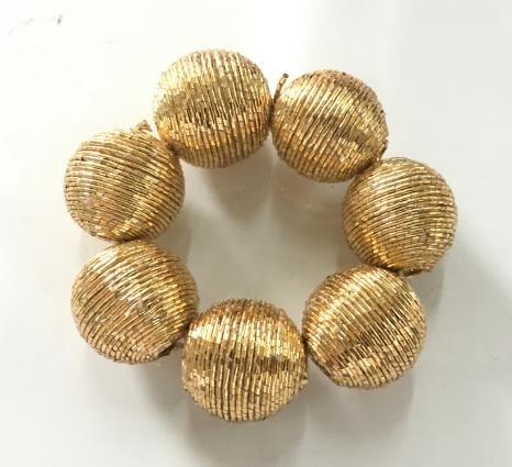 Golden Shell Band Napkin Ring, Set of 4 - Dinner Party Accents