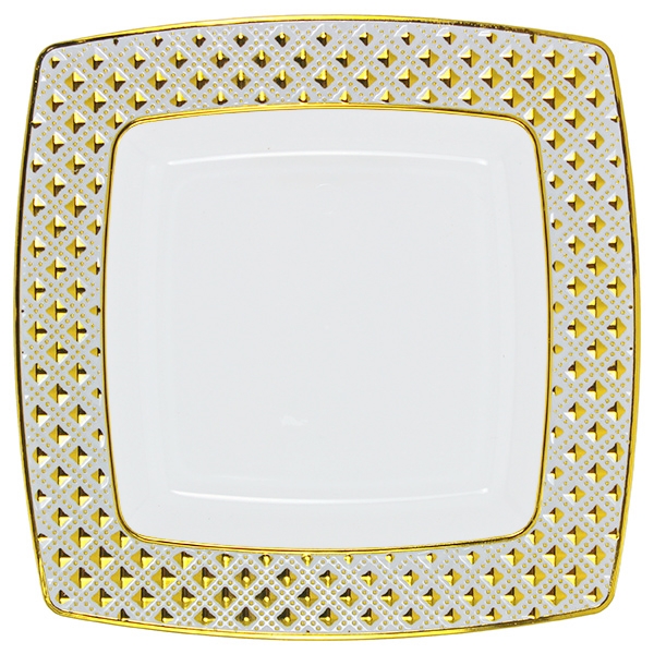 Decor Diamond Gold Collection Dinner plates - Choose Plate Size