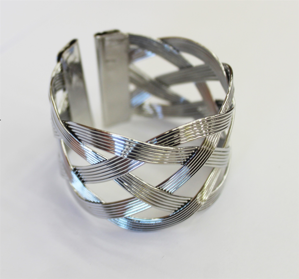 Silver Wavy Design Napkin Rings - Set of 4