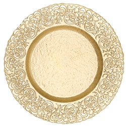 Baroque Silver & Gold Charger Plate