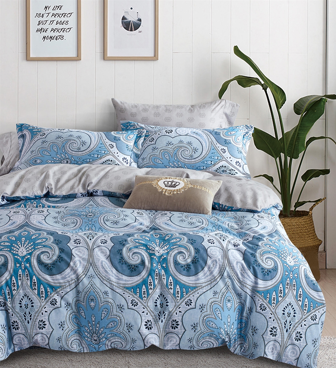 Bedford 8pc 100% Cotton Bedding Set - Discount Luxury Bed Linens