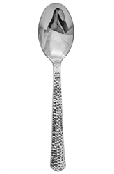 Silver-like Hammered Effect Soup Spoons -20 pc