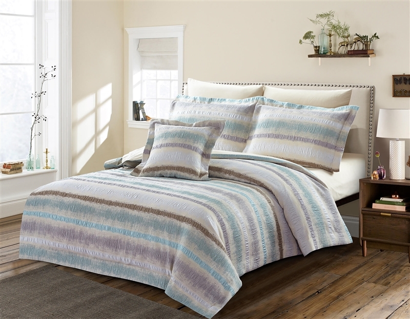 Savannah Blue Luxury 8pc Twin Bedding, Gray And Blue Twin Bedding