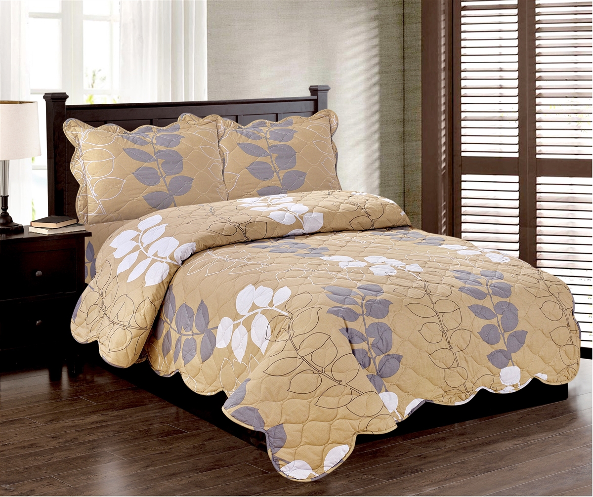 Better Bed: Fluttering Folioles 3pc Quilt Set
