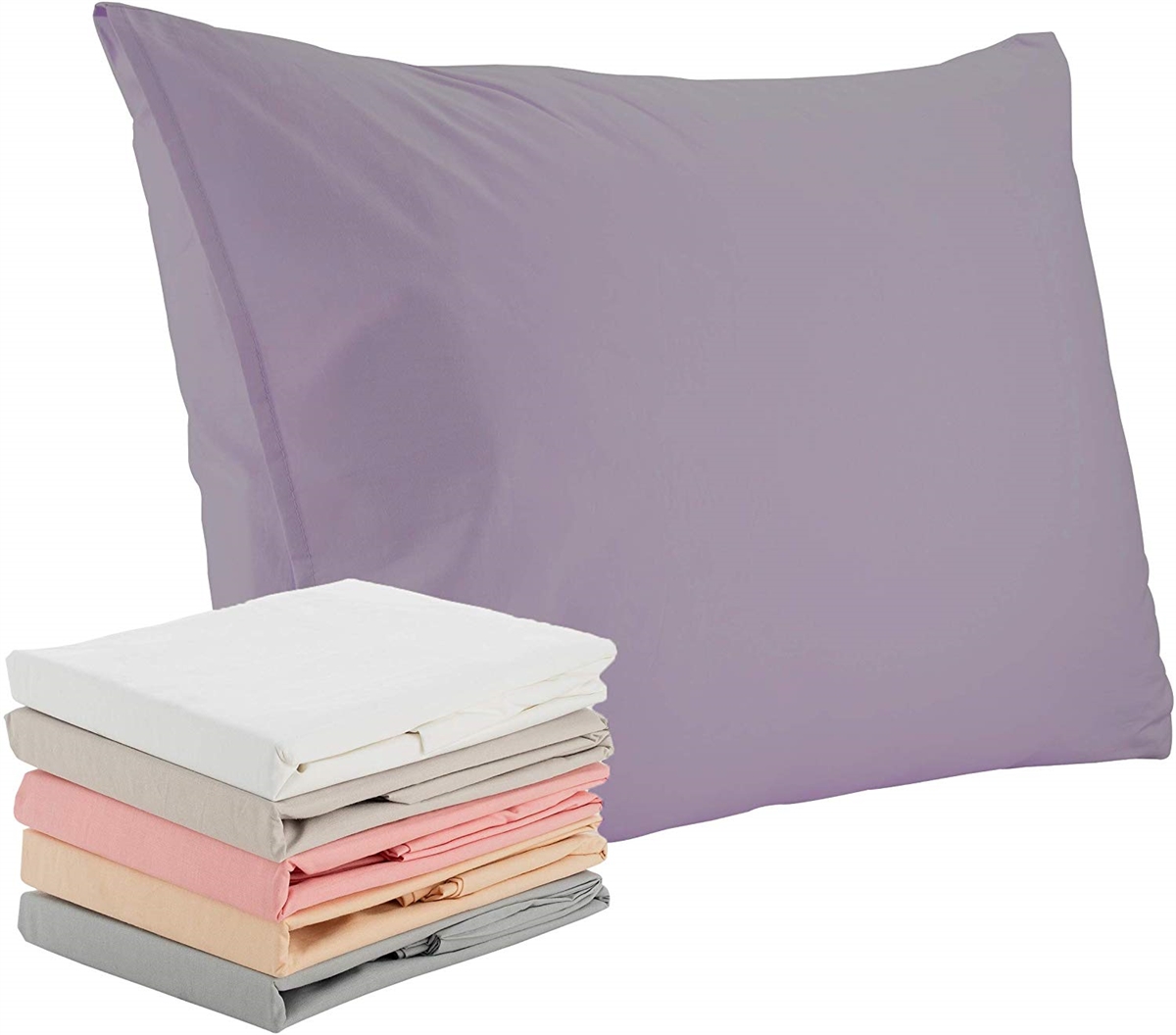 Superior Linen Set of 2 Pillow Cases in Lavender