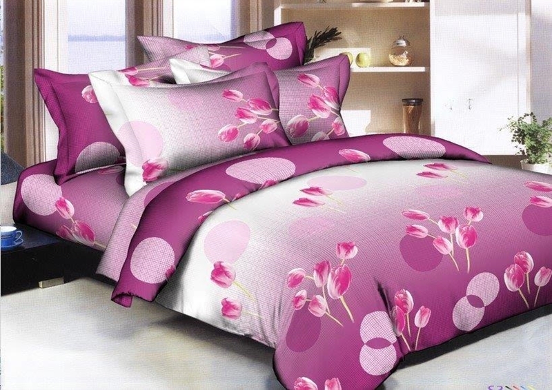 Better Bed Collection: Tulip Buds 8PC Twin Bedding Set