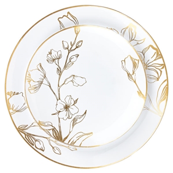 Antique Floral White and Gold Collection