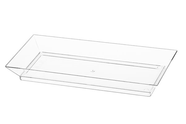 5" Clear Oblong Tray by Simcha Collection - 6 per Pack