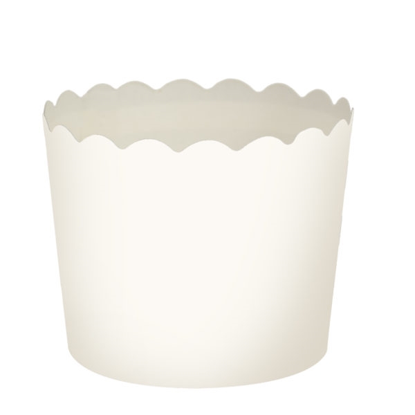 Scalloped White  Baking Cups-16 count