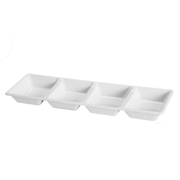 White 4 Section Tray