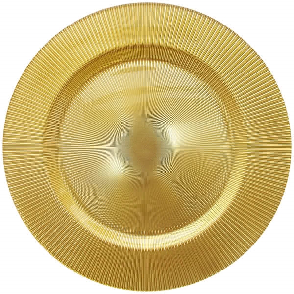 Glass Sunray Gold Charger Placemat - Luxury Table DÃ©cor