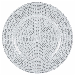 Glass Tripoli Silver Charger Placemat - Luxury Table DÃ©cor