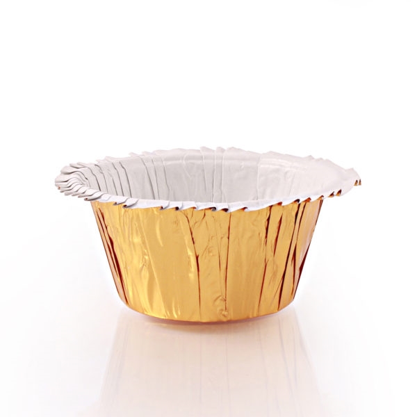 Ruffled Baking Cup Gold Foil 16 ct