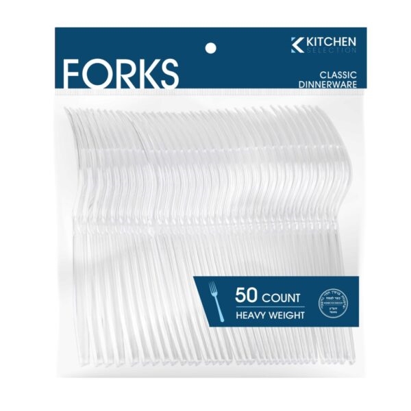 Kitchen Collection Heavy Weight Clear Forks - 50 pc