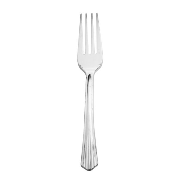 Silver Like Upscale Forks, 40 Pc - Disposable Plasticware For Parties