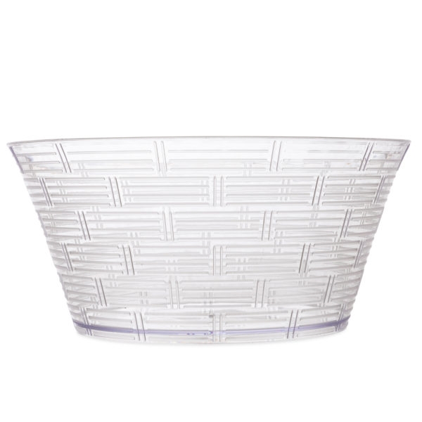 Basket Weave Salad Bowl Clear