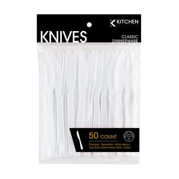 Kitchen Collection Deluxe Heavy Weight White Knives  - 50 pc