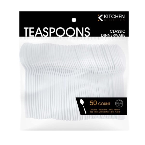 Kitchen Collection Deluxe Heavy Weight White Teaspoons - 50 pc