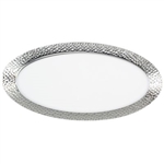 Decor Hammered Collections White Trays - 2 pack, elegant disposable serving trays for parties
