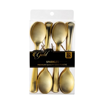 Gold Settings Sparkles Collection Spoons 32 ct