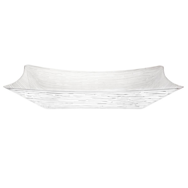 Textured Salad Bowl Rectangle Clear 96 oz