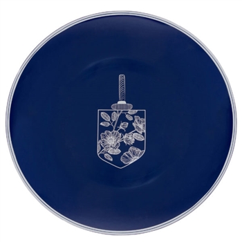 Brushed Chanukah Dinnerware 10.5" Blue Plates