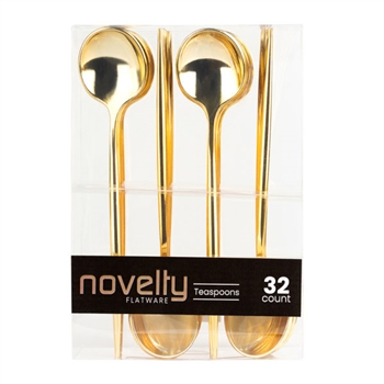 Novelty 32 Ct Gold Teaspoons