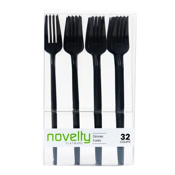 Novelty 32Ct Black Dinner Forks