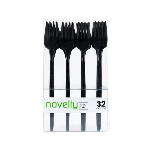 Novelty 32Ct Black Salad Forks