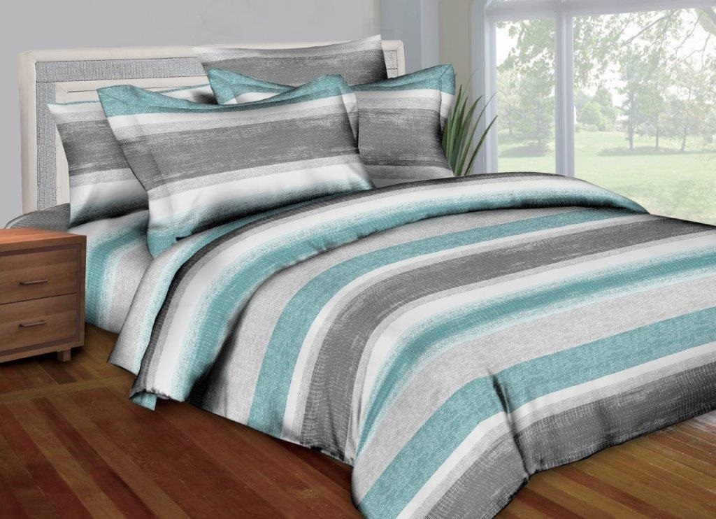 Better Bed Collection: Stripes Strokes 8PC Twin Bedding Set