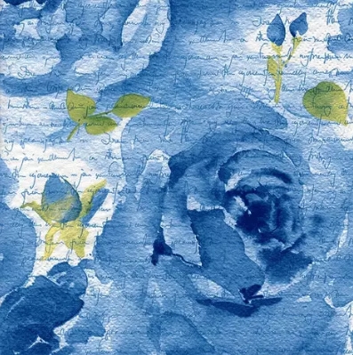 Rosa Delicada Blue Decorative Napkins - 20 ct