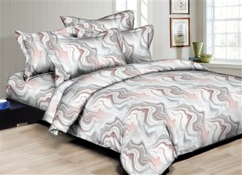 Better Bed Collection: Modern Marble 8PC Bedding Sets - 300 Thread Count