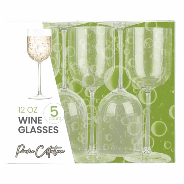 14 oz. Customizable Plastic Goblet with Green LED Light - 24/Case