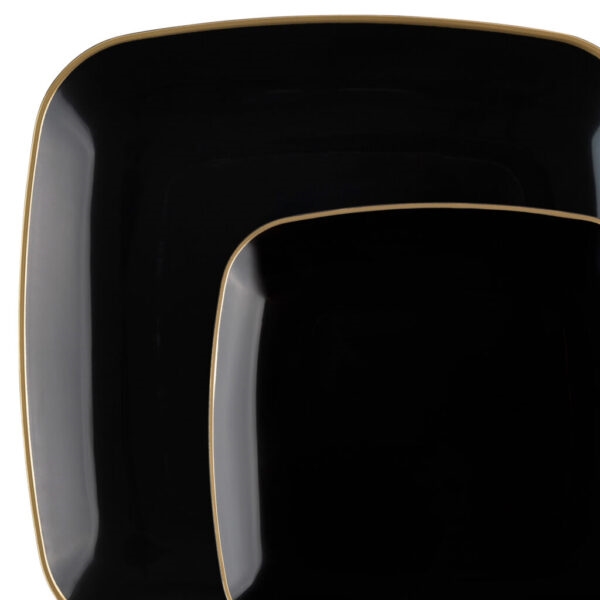 Organic Square Black with Gold Rim Collection