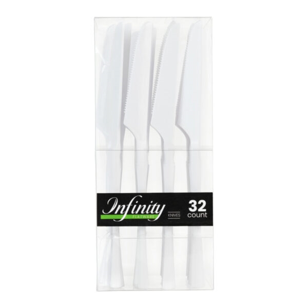 Infinity Flatware White Knives 32ct
