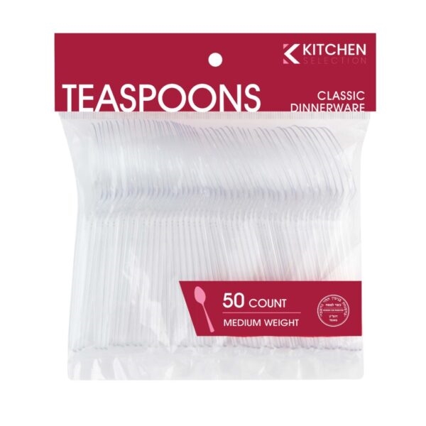 Kitchen Collection Medium Weight Clear Teaspoons- 50 pc