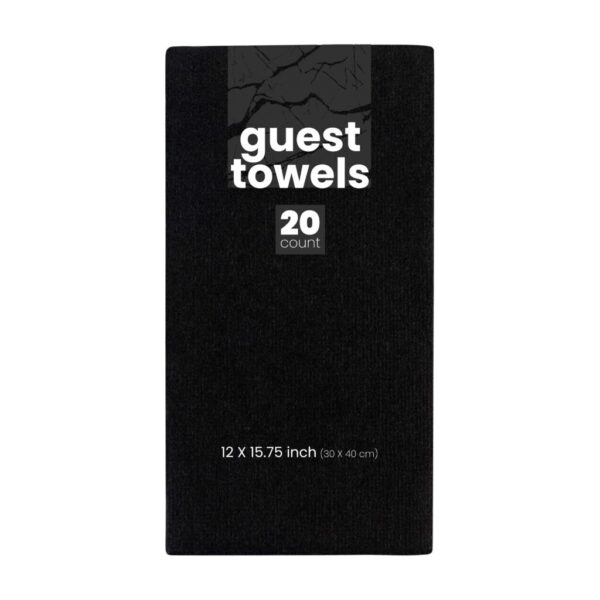 Guest Towels Black 20 Count