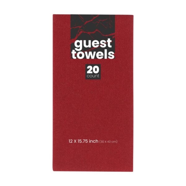 Guest Towels Cranberry Red 20 Count