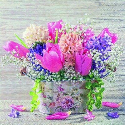 Pastell Spring Flowers Decorative Napkins - 20 ct