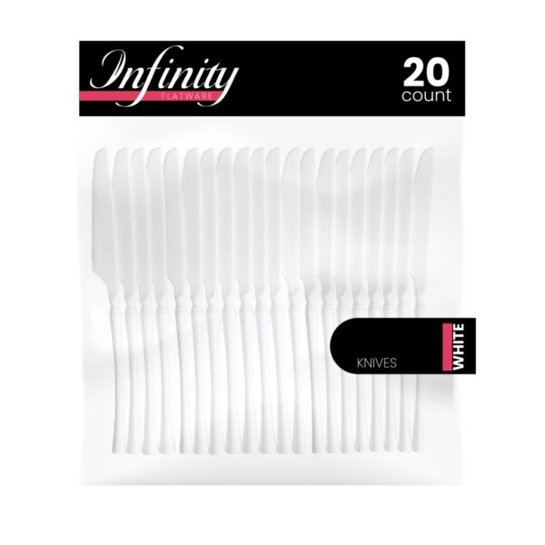 Infinity Flatware White Knives 20ct