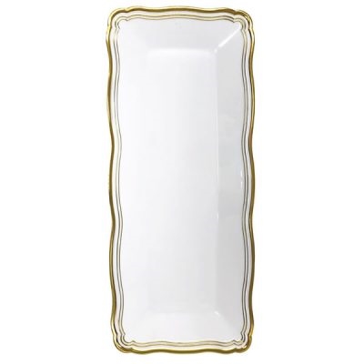 Decor Hammered Collections White Trays - 2 pack, elegant disposable serving trays for parties