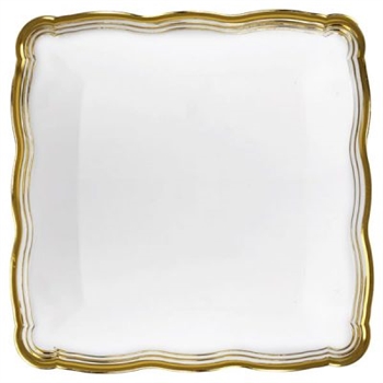 silver or gold collections White Trays - 2 pack, elegant disposable serving trays for parties