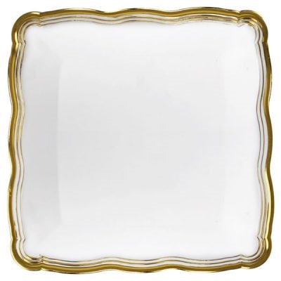 silver or gold collections White Trays - 2 pack, elegant disposable serving trays for parties
